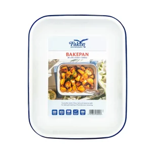 Falcon Housewares 28 cm Blue and White Enamel Bake Pan