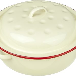 Falcon Housewares Red and Cream 20 cm Round Roaster