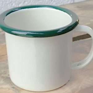  Falcon Housewares 6 cm Dark Green and Cream Enamel Mug