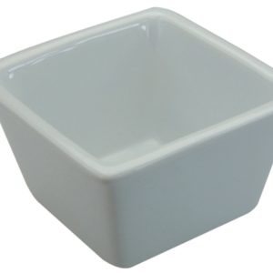 Square Deep White Ceramic Dish