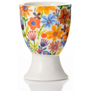 Funky Flowers Ceramic Egg Cup