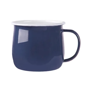 Navy Blue 8 cm Enamel Belly Shaped Mug