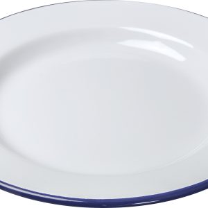 Falcon Housewares 24 cm Blue and White Enamel Plate