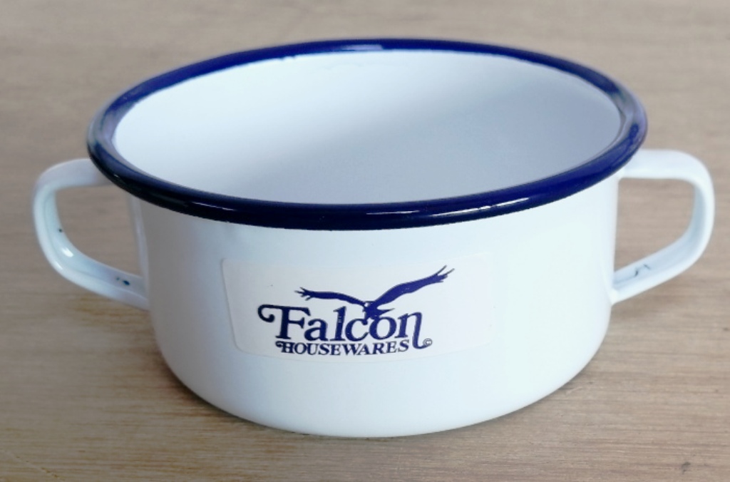 Falcon Housewares 10cm Blue and White Enamel Soup Bowl
