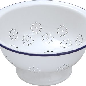 Falcon Housewares 24 cm Blue and White Enamel Colander