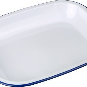 Falcon Housewares 26 cm Blue and White Enamel Mini Roaster