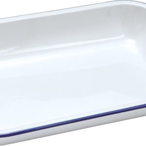 Falcon Housewares 31 cm Blue and White Enamel Bake Pan