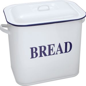 Falcon Housewares Large Blue and White Oblong Bread Bin
