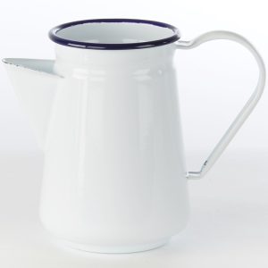 Falcon Housewares 1 Litre Small Blue and White Enamel Jug