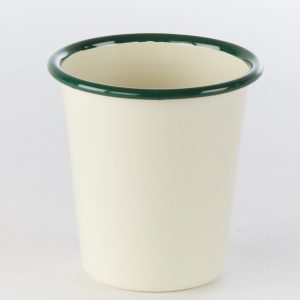 Falcon Housewares Dark Green and Cream Enamel Tumbler