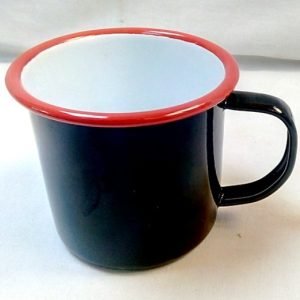 Falcon Housewares 8 cm Red and Black Enamel Mug