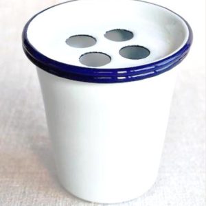 Falcon Housewares Blue and White Toothbrush Tumbler x 6