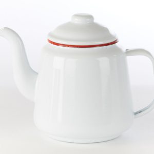 Falcon Housewares Red and White Enamel Tea Pot