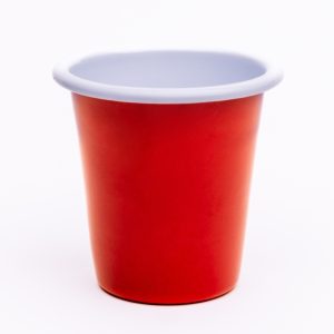 Falcon Housewares Red Enamel Tumbler with White Rim