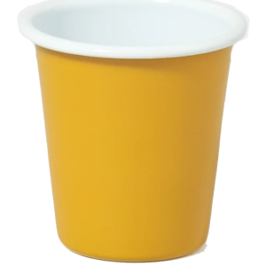 Falcon Housewares Yellow Enamel Tumbler with White Rim