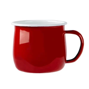 Claret Red 8 cm Enamel Belly Shaped Mug
