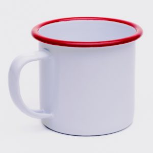 Falcon Housewares 6 cm Red and White Enamel Mug