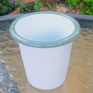 Falcon Housewares Sage Green and White Enamel Tumbler