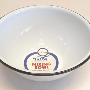Falcon Housewares 18 cm Black and White Enamel Mixing Bowl