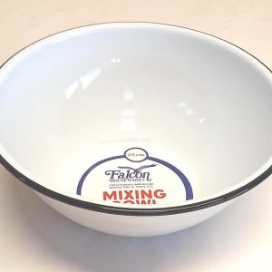 Falcon Housewares 24 cm Black and White Enamel Mixing Bowl
