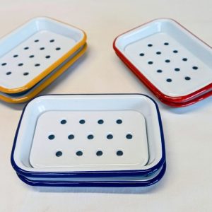 Falcon Housewares Mixed Coloured Enamel Soap Dishes