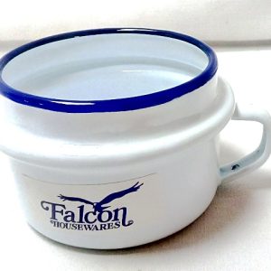 Falcon Housewares 9 cm Blue and White Enamel Cup x 12