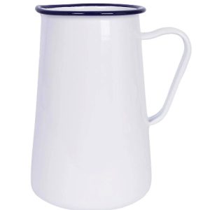 2 Litre Blue and White Enamel Water Jug