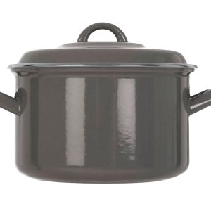 2 Litre Grey Enamel Casserole