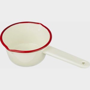 Falcon Housewares Cream Enamel Pan with Red Rim