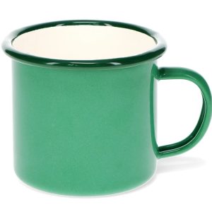 Green Enamel Mug x 6