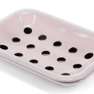 Pastel Pink Enamel Soap Dish