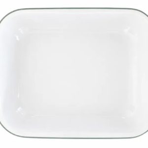 Falcon Housewares 28 cm Sage Green and White Enamel Bake Pan