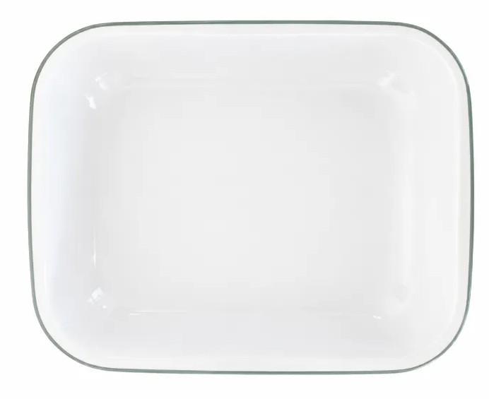 Falcon Housewares 28 cm Sage Green and White Enamel Bake Pan