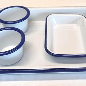 Falcon Housewares Blue and White Small Serving Set